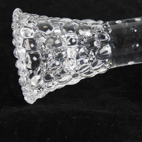 PartyLite Tiny Bubbles Taper Pair 4" Clear Candle Holders P7718 New in Box - Picture 8 of 12